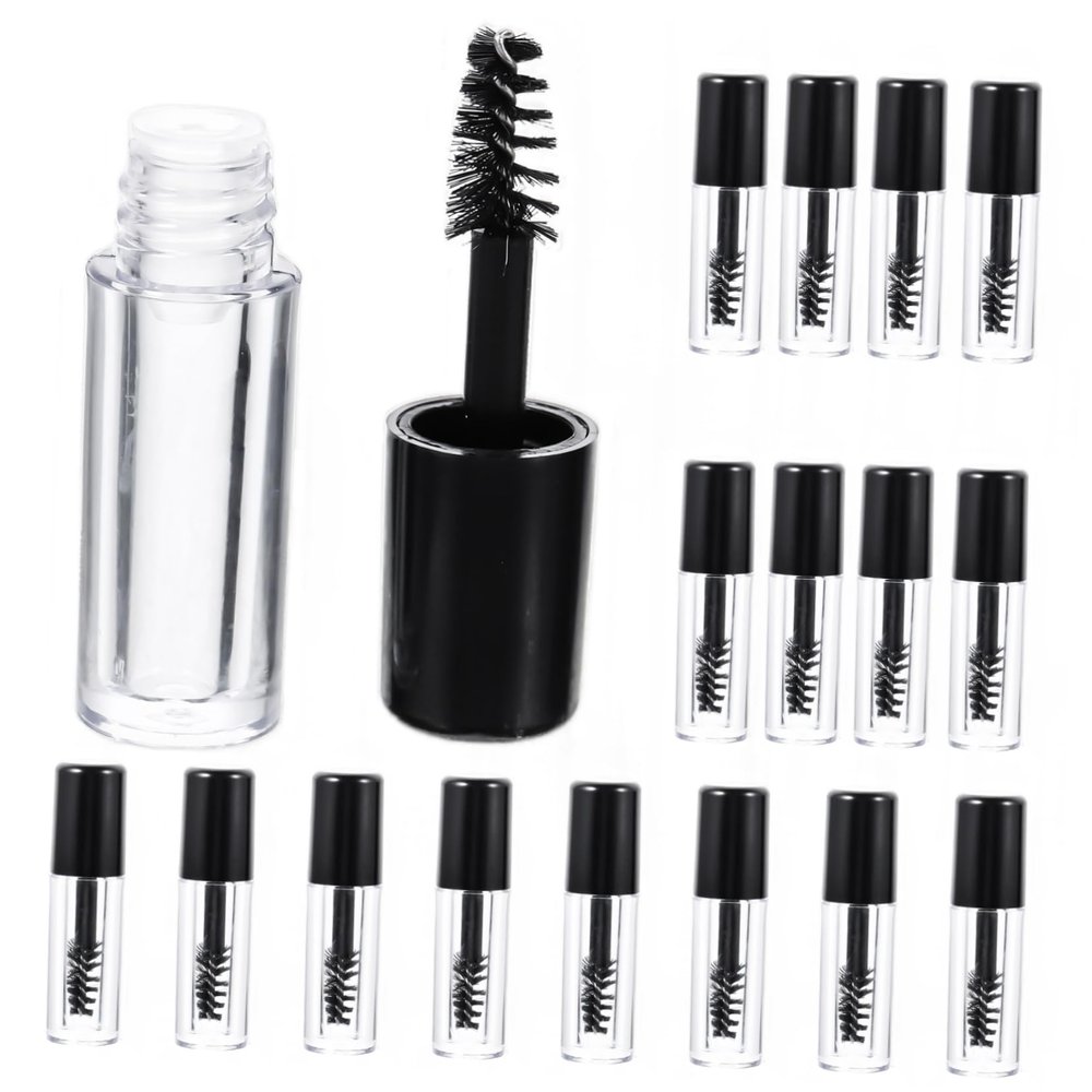 AUTSUPPL 20pcs Refillable Mascara Tubes Wands for Eyelash Makeup Leakproof Design for Travel and Daily Use for Beginners and Makeup Artists