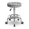 HYffUUOP Round Rolling Beauty Stool with Wheels PU Leather Swivel Height Adjustable Salon Chair Stool Kitchen Work SPA Stools view 1
