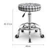 HYffUUOP Round Rolling Beauty Stool with Wheels PU Leather Swivel Height Adjustable Salon Chair Stool Kitchen Work SPA Stools view 2