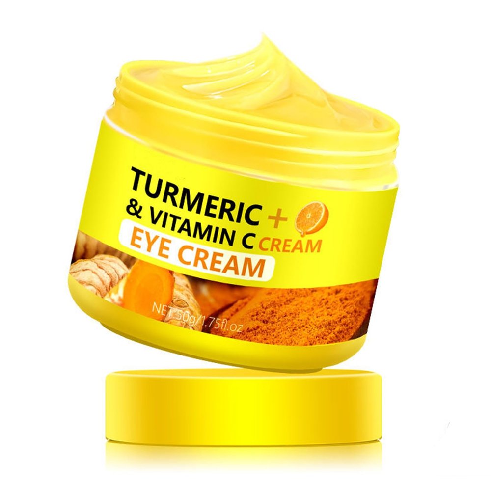 BSMKCL Turmeric & Vitamin C Eye Cream, Eye Moisturizer Anti-Aging Eye Cream for Dark Circles, Reduce Dryness Eye Bags, Fine Lines, Tighten Pores Moisturizing and Firming Skin Eye Care for Women & Me