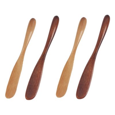 BIUDECO 4pcs Facial Mask Spatula Wooden Makeup Scrapers Beauty Tools Natural Skincare Applicator Facial Mask Tools