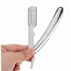 Outanaya Barber Razor Blades Holder Men's Shaver Stand Metal Shaving Blade Holder Ergonomic Handle for Hair Beard Eyebrow Maintenance view 4