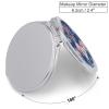 OURTEV Small Compact Mirror for Purse Pocket Mirror Elegant Peach Horse Travel Makeup Mirror Portable Makeup Compact Mirror Double-Sided Makeup Round Handheld Mirror view 2