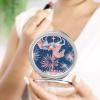 OURTEV Small Compact Mirror for Purse Pocket Mirror Elegant Peach Horse Travel Makeup Mirror Portable Makeup Compact Mirror Double-Sided Makeup Round Handheld Mirror view 4