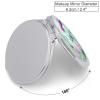 OURTEV Small Compact Mirror for Purse Pocket Mirror Peach and Purple Flowers Travel Makeup Mirror Portable Makeup Compact Mirror Double-Sided Makeup Round Handheld Mirror view 2