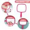 VINTORKY Travel Magnified Makeup Mirror Pink Handheld Mirror Compact for Women Ideal for Business Trip view 2