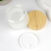 14Pcs Glass Cosmetic Containers with Wood Grain Lid 50 Gram Empty Sample Jars Round Frosted Glass Containers with Leakproof lids for Makeup Lotion Cream (14pcs, 50ml) view 4
