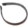 PLAFOPE Women Braided Hair Headband Fiber Coffee Wide Grip Teeth view 1