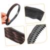 PLAFOPE Women Braided Hair Headband Fiber Coffee Wide Grip Teeth view 3