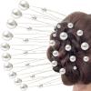 18 Pcs silvery Pearl Hair Pins Bridal Wedding Hair Clips Wedding Hair Accessories Pearls,Suitable for Pearl Hair Accessories for Various Occasions Such as Weddings Parties and Gatherings Prom view 1