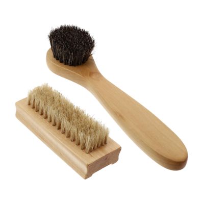 SEWOART 2pcs Wooden Shower Cleaner Brush for Bathroom Cleaning Supplies Nail Facial Brush Finger Nail Cleaning Tool for Manicure Pedicure