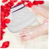 PLAFOPE 1pair Comfortable Foot Therapy Covers for Paraffin Wax Treatment Moisturizing Wax Socks for Spa- Foot Care Soft Material Easy to Purple Trim view 3