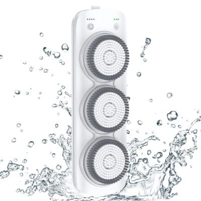 WGFXYBFY 3-Speed Adjustment Wall Mounted Back Scrubber,360 Automatic Rotation Electric Back Bath Brush,Adjustable Backboard Up and Down Height Adjustment 64 CM,for Deep Cleansing,Shower