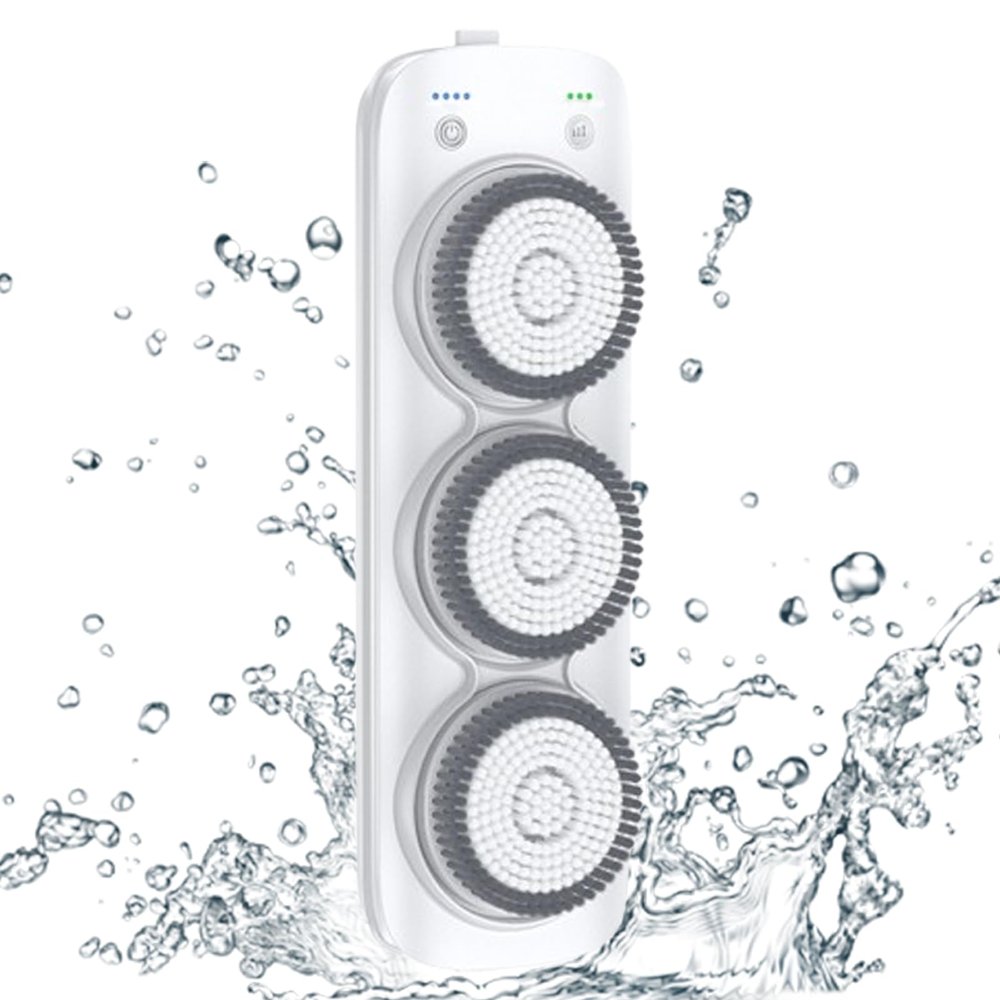 WGFXYBFY 3-Speed Adjustment Wall Mounted Back Scrubber,360 Automatic Rotation Electric Back Bath Brush,Adjustable Backboard Up and Down Height Adjustment 64 CM,for Deep Cleansing,Shower