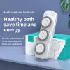 WGFXYBFY 3-Speed Adjustment Wall Mounted Back Scrubber,360 Automatic Rotation Electric Back Bath Brush,Adjustable Backboard Up and Down Height Adjustment 64 CM,for Deep Cleansing,Shower view 2