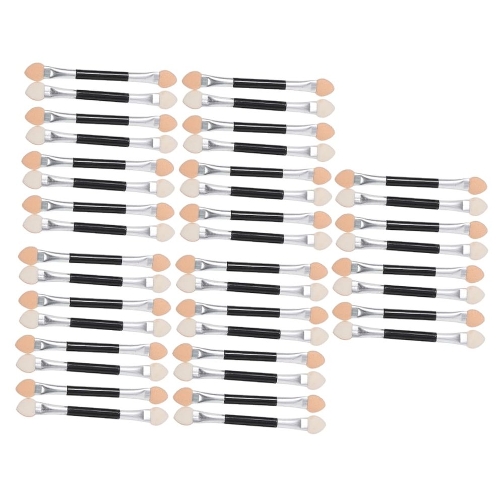 BIUDECO 40pcs Makeup Brush Double-sided Eye Shadow Brush Eye Makeup Kit Women Cosmetics Travel-friendly