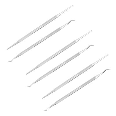BIUDECO 6pcs Nail Cuticle Remover Tools for Manicure Dead Skin Remover Toenail Cleaning Utensils