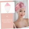 FOYTOKI Rapid Drying Hair Towel Cap Head Wrap for Wet Hair Microfiber Bath Accessory view 3
