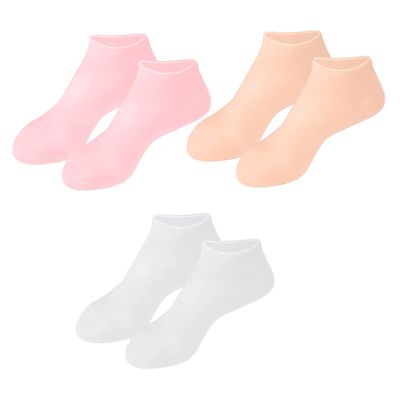 BIUDECO 3pairs Foot Care Socks Women's Moisturizing Crews Elastic Abrasion-Resistant for Outdoor Travel