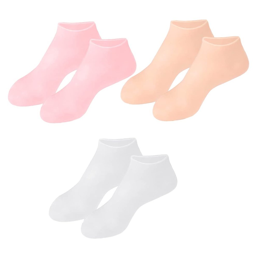 BIUDECO 3pairs Foot Care Socks Women's Moisturizing Crews Elastic Abrasion-Resistant for Outdoor Travel