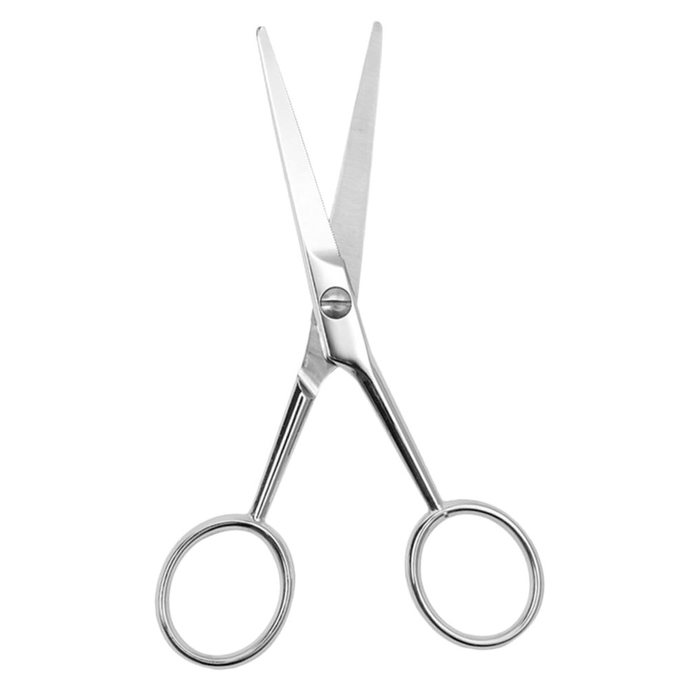 Outanaya Stainless Steel Slip Beard Trimming Scissors for Barber Men's Grooming Facial Hair Cutting Kit
