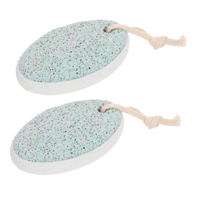 BIUDECO 2pcs Volcanic Stone Foot Grinders for Callus Removal Exfoliating Pumice Foot File for Dead Skin Care Comfortable Pedicure Tools Nordic Green