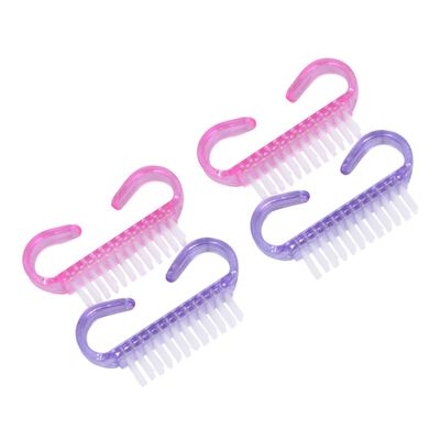 Outanaya 4pcs Hand Scrubbing Nail Brush Random Colors for Nail and Hand Cleaning Comfortable Grip for Easy Use for Grooming and