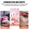 FOYTOKI 3 Set Stainless Steel Nail Art Makeup Palette Mixing Rod Nail Paint Boards for Home Salon Use view 3