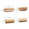 FOYTOKI 3PCS Wooden Cleaning Brush Set Dual-Sided Nail Brush Hand Scrubbing Pig Bristles for Cleaning Hands Nails and Household Surfaces view 2