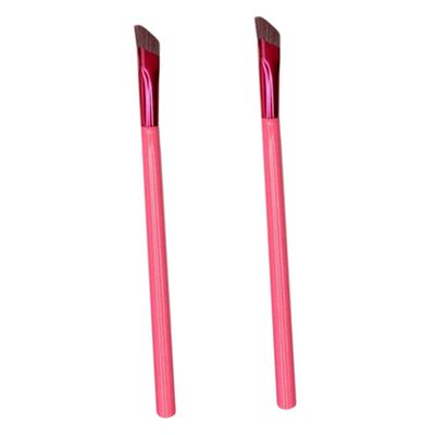 FOYTOKI 2pcs Angled Eyebrow Brush Professional Women Makeup Tools for Grooming Shaping and Filling Eyebrows Durable Synthetic Bristles for Easy Application and Versatile Use