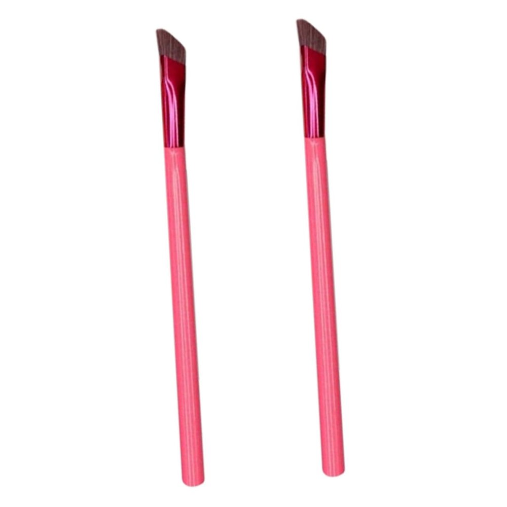 FOYTOKI 2pcs Angled Eyebrow Brush Professional Women Makeup Tools for Grooming Shaping and Filling Eyebrows Durable Synthetic Bristles for Easy Application and Versatile Use