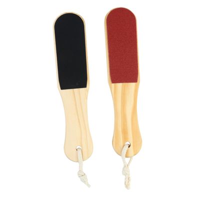 Beatifufu 2pcs Double-Sided Foot Rasp and File Ergonomic Wood Pedicure Tool for Dead Skin Removal and Easy to Clean for Home and