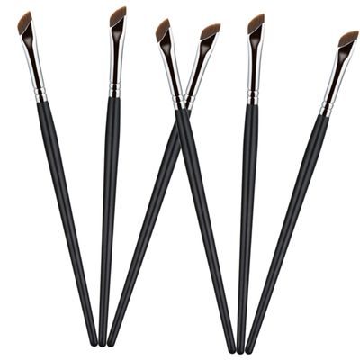 WOONEKY 6pcs Professional Eyebrow Brush Angled Eyeliner Flat Shadow Concealer Brush Makeup Kit for Beginners