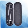 Beatifufu 2pcs Eyebrow Grooming Shears Stainless Blades Nose Hair Scissors Rounded Tip Safety Makeup Tool Kit view 2