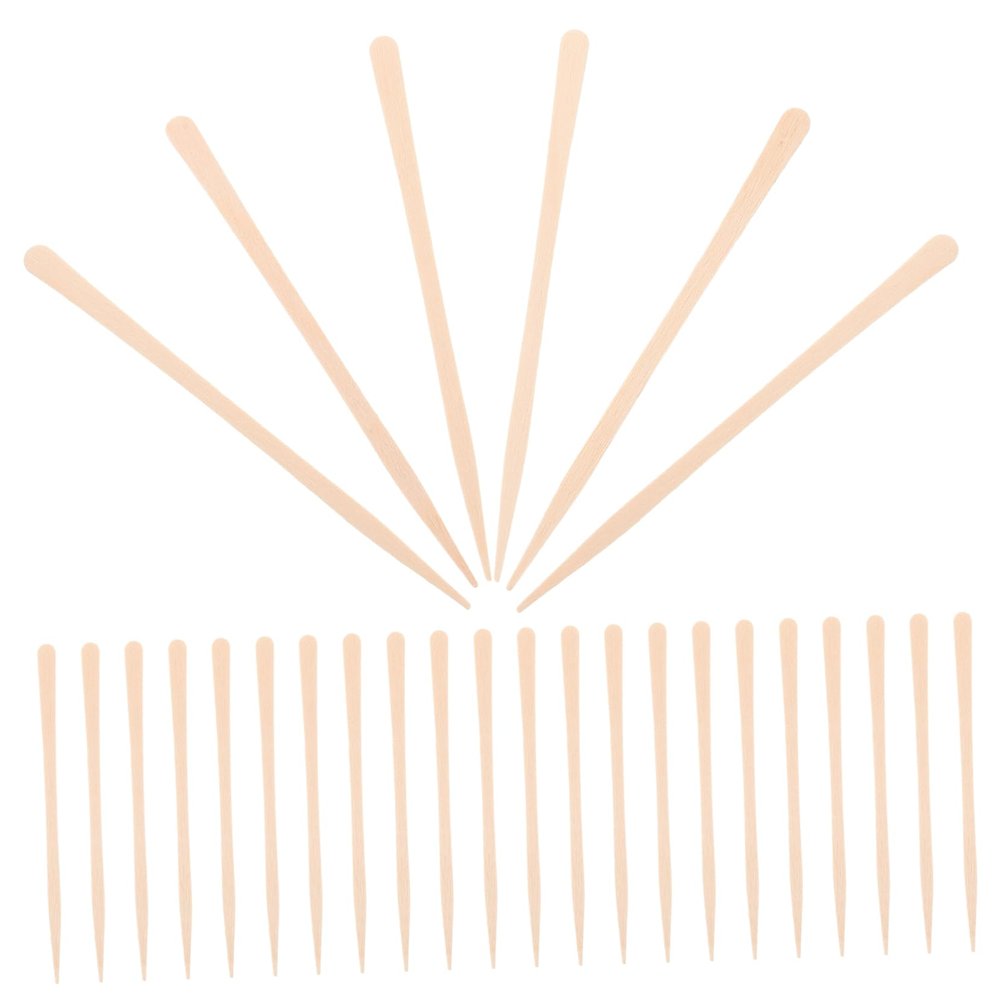 FOYTOKI 100pcs Wooden Sticks for Face Hair Removal End Waxing Applicators for Eyebrow
