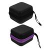 BIUDECO 2pcs Portable Essential Oil Bottle Holders Shockproof Storage Pouches for Bottles Compact and Practical Essential Oil Carrying Bags Black and Purple view 1