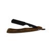 WOONEKY Wooden Handle Black Chic Folding Razor Professional Metal Shaving Tool for Men for Barbershops Home Use Easy to Exchange Blades Suitable for Beards Hair view 1