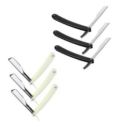 MERRYHAPY 6pcs Barber Razor Holder for Manual Shaver Men Vintage Razor Beard Shaving Tool Easy and Clean Shaving Process