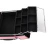 CRYBY Rolling Makeup Case, Multi-Layer Makeup Train Case Makeup Travel Organizer with 6 Trays & 2 Keys, 110.23lbs Capacity Lockable Cosmetic Case Salon Barber Case Makeup Storage Cart (Pink) view 4
