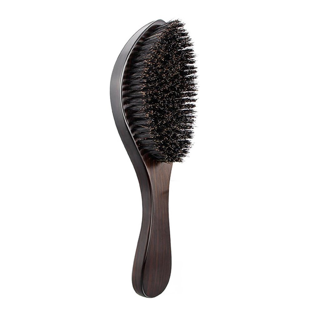 Beatifufu Men Beard Brush Portable Styling Tool Wooden Handle Bristle Brush for Mustache and Beard