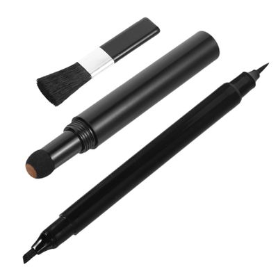 FOYTOKI Beard Filling Pen with Brush Dual-tip Grooming Tool for Men Versatile Beard Pen for Precise Application and Filling for Mustache and Facial Hair Maintenance
