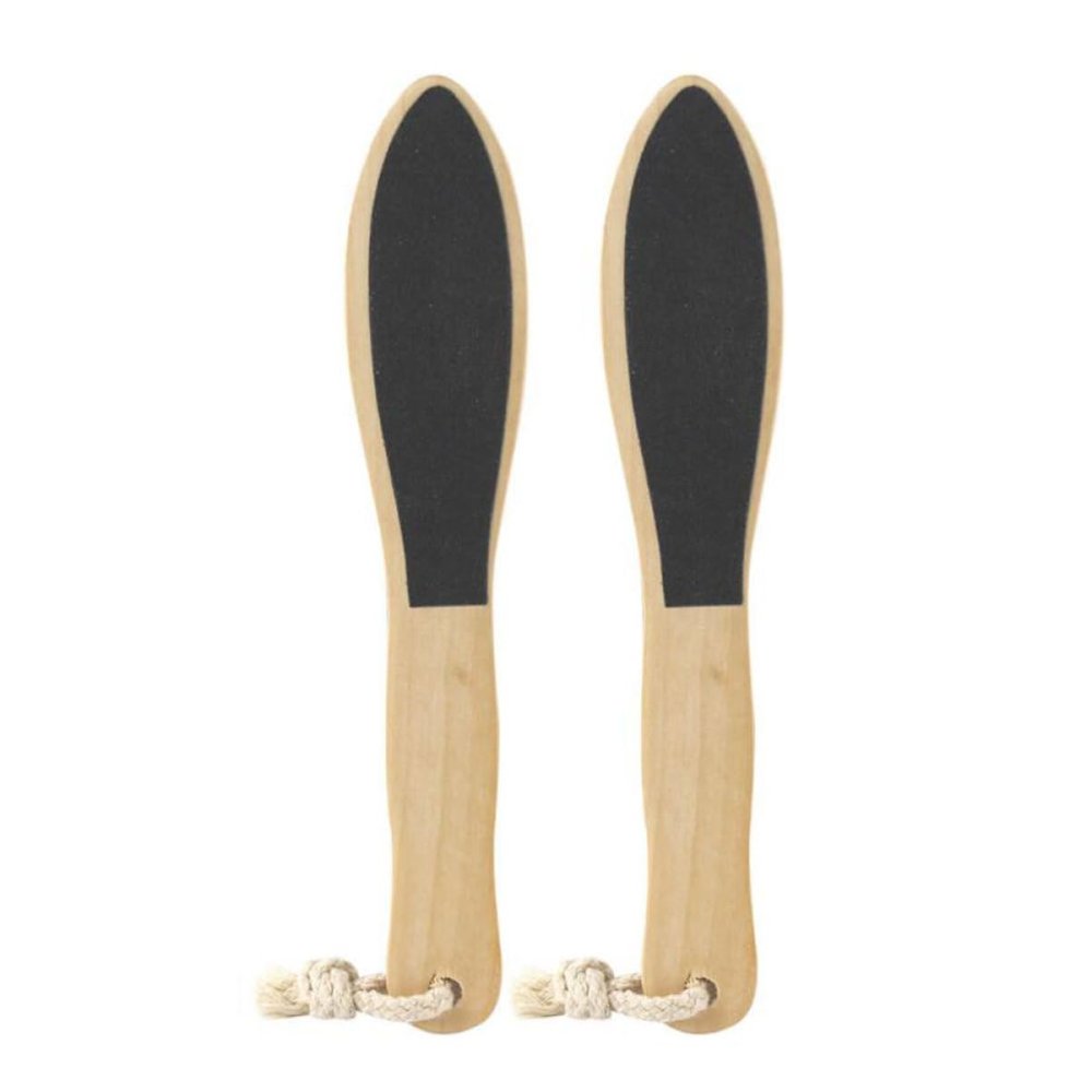Beatifufu 2pcs Double-Sided Wooden Exfoliating Tool for Feet Natural Callus Remover Dead Skin Rubbing Board for Smooth Foot Care and Pedicures