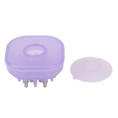Hair Oil Applicator Scalp Massager, Scalp Oil Applicator with Comb Massage Function 15ml Transparent Serum Dispenser Scalp Care Solution for Home and Salon (Purple)