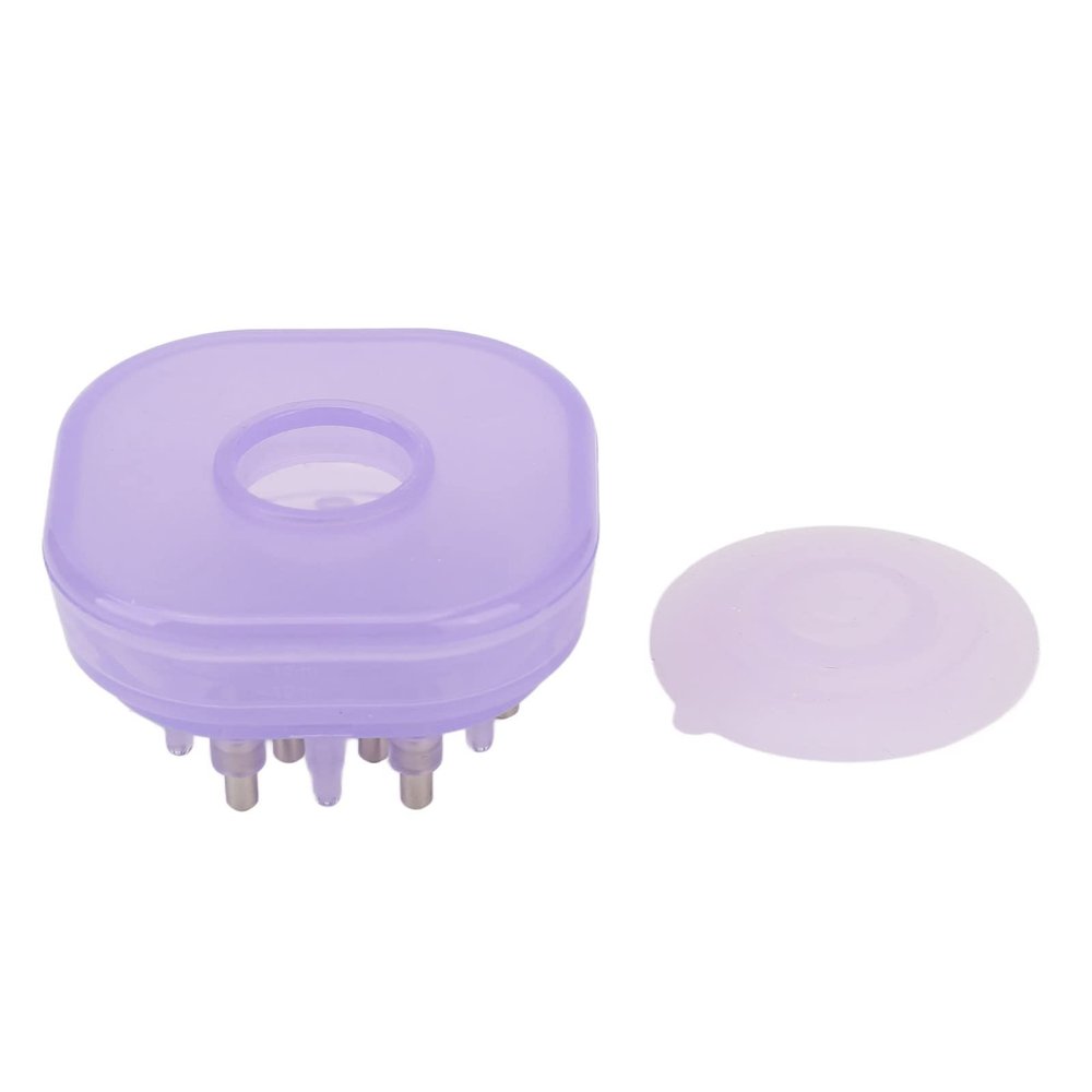 Hair Oil Applicator Scalp Massager, Scalp Oil Applicator with Comb Massage Function 15ml Transparent Serum Dispenser Scalp Care Solution for Home and Salon (Purple)