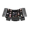 CRYBY Rolling Makeup Case, Multi-Layer Makeup Train Case Makeup Travel Organizer with 6 Trays & 2 Keys, 110.23lbs Capacity Lockable Cosmetic Case Salon Barber Case Makeup Storage Cart (Black) view 1