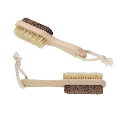 Beatifufu 2pcs Pedicure Bristle Brush Foot File Callus Remover Pumice Stone Foot Scraper Dead Skin