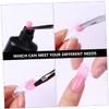 BIUDECO 5pcs Stainless Steel Makeup Spatula Tool Palette Stick Nail Art Tools Stirring Rod for Manicure Makeup Mixing Bar for Chrome Nails view 2