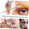 BIUDECO 5pcs Stainless Steel Makeup Spatula Tool Palette Stick Nail Art Tools Stirring Rod for Manicure Makeup Mixing Bar for Chrome Nails view 3