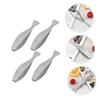 Garneck 4pcs Stainless Steel Fish Tweezers for Easy Bone Removal and Hair Plucking Ergonomic Kitchen Tool for Culinary and Beauty Use view 3