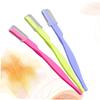Beatifufu 3pcs Portable Eyebrow Razor Stainless Steel Eyebrow Trimmer Makeup Tool Kit for Women Girls for Easy Travel Precise Grooming view 4